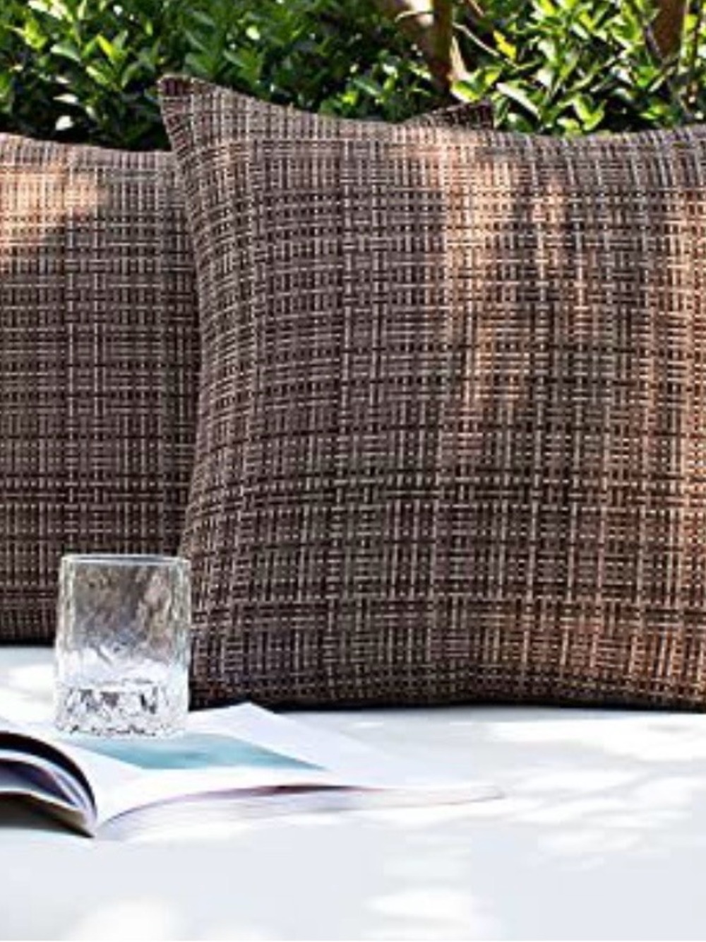 Brown Woven Throw Pillow Cover - Home Accents